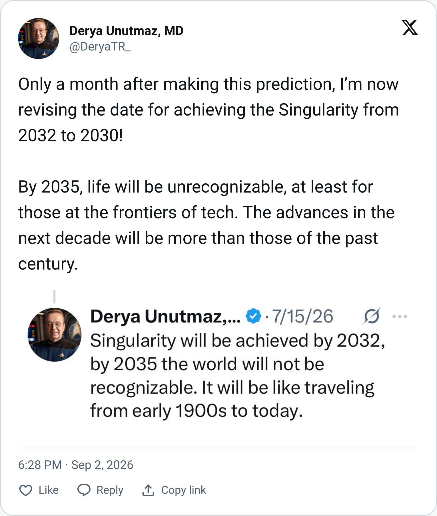 Tweet screenshot