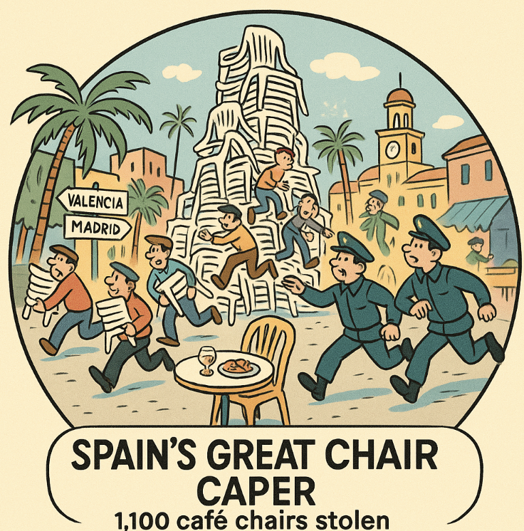 This seat taken? Thieves busted for stealing over 1,000 restaurant chairs in Spain