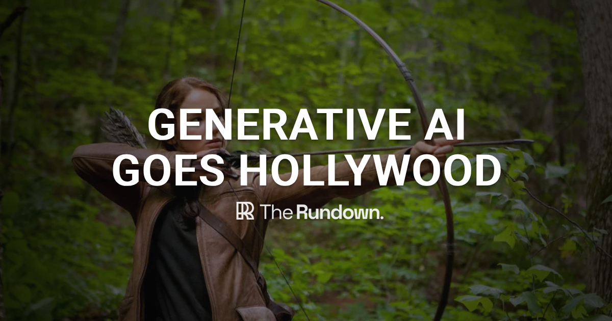 Generative AI goes Hollywood