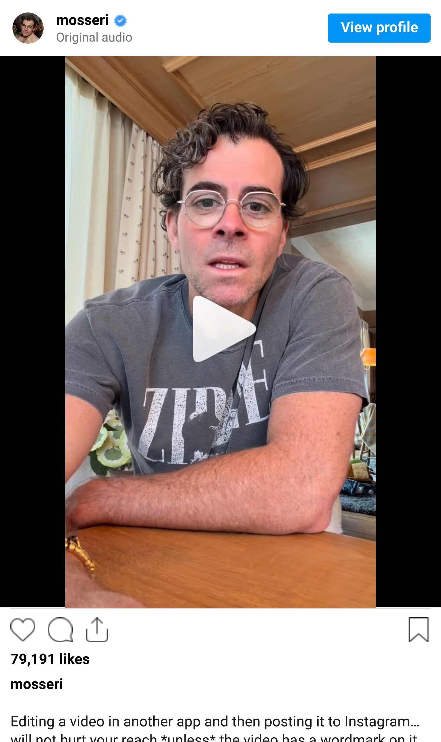 Instagram reel screenshot