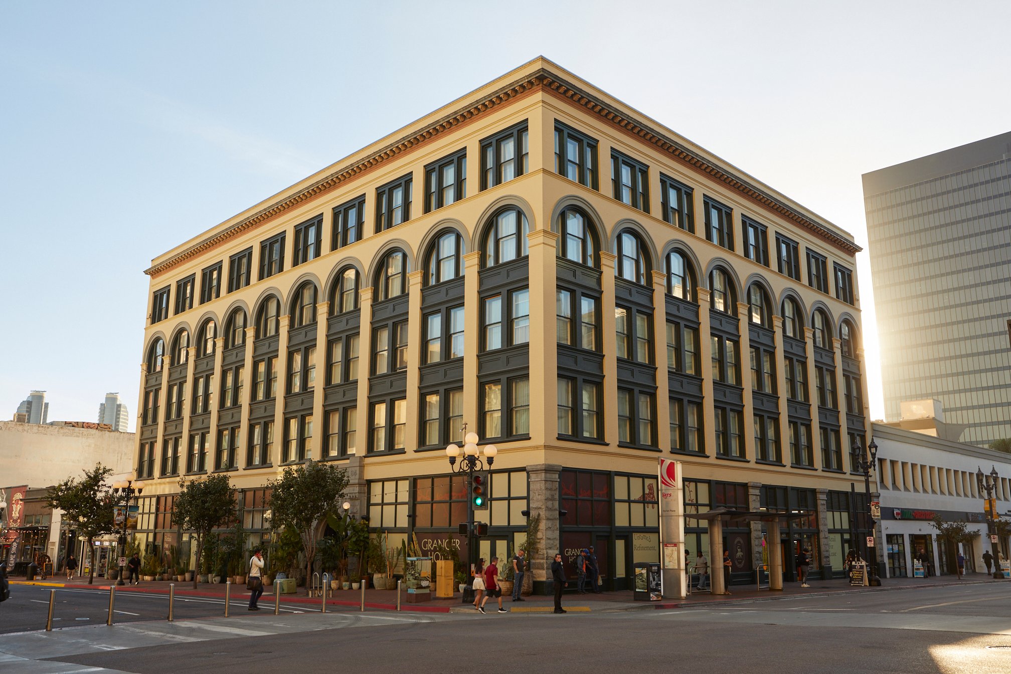 Historic Granger Hotel building in San Diego’s Gaslamp Quarter