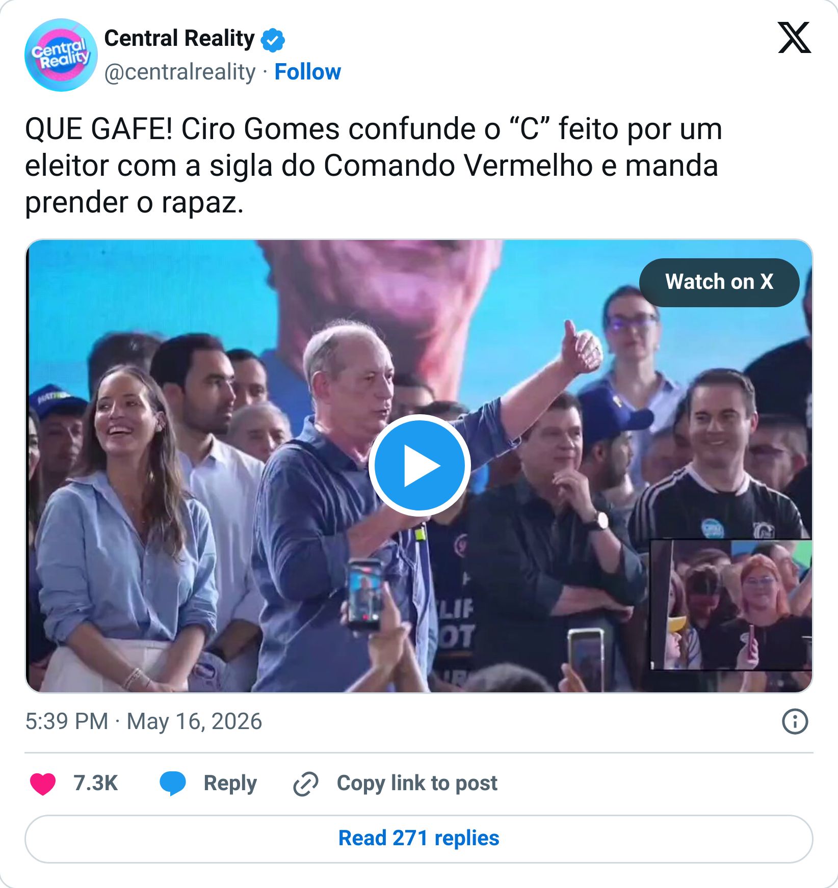 Tweet screenshot