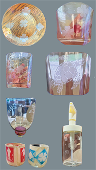 Workshop artwork: Glass Etching with Elizabeth Ramjit