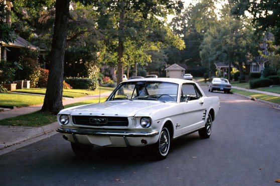 1965 Ford Mustang Fastback in Wimbledon White
