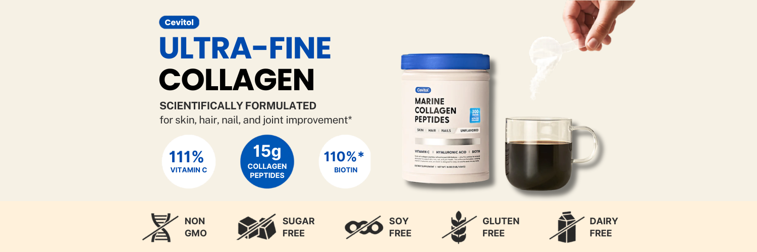 Cevitol Marine Collagen Peptides — 16oz tub