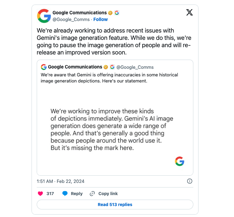 Google pauses AI tool Gemini’s ability to generate images of people
