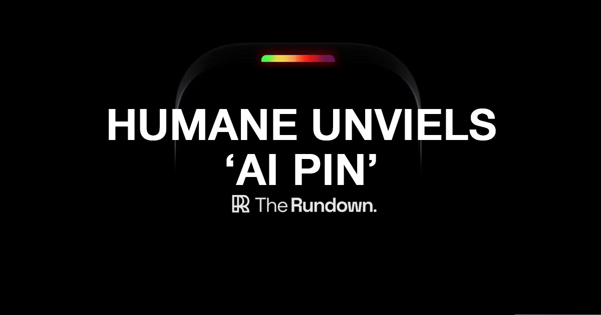 🤖 Secret AI startup unveils first wearable AI
