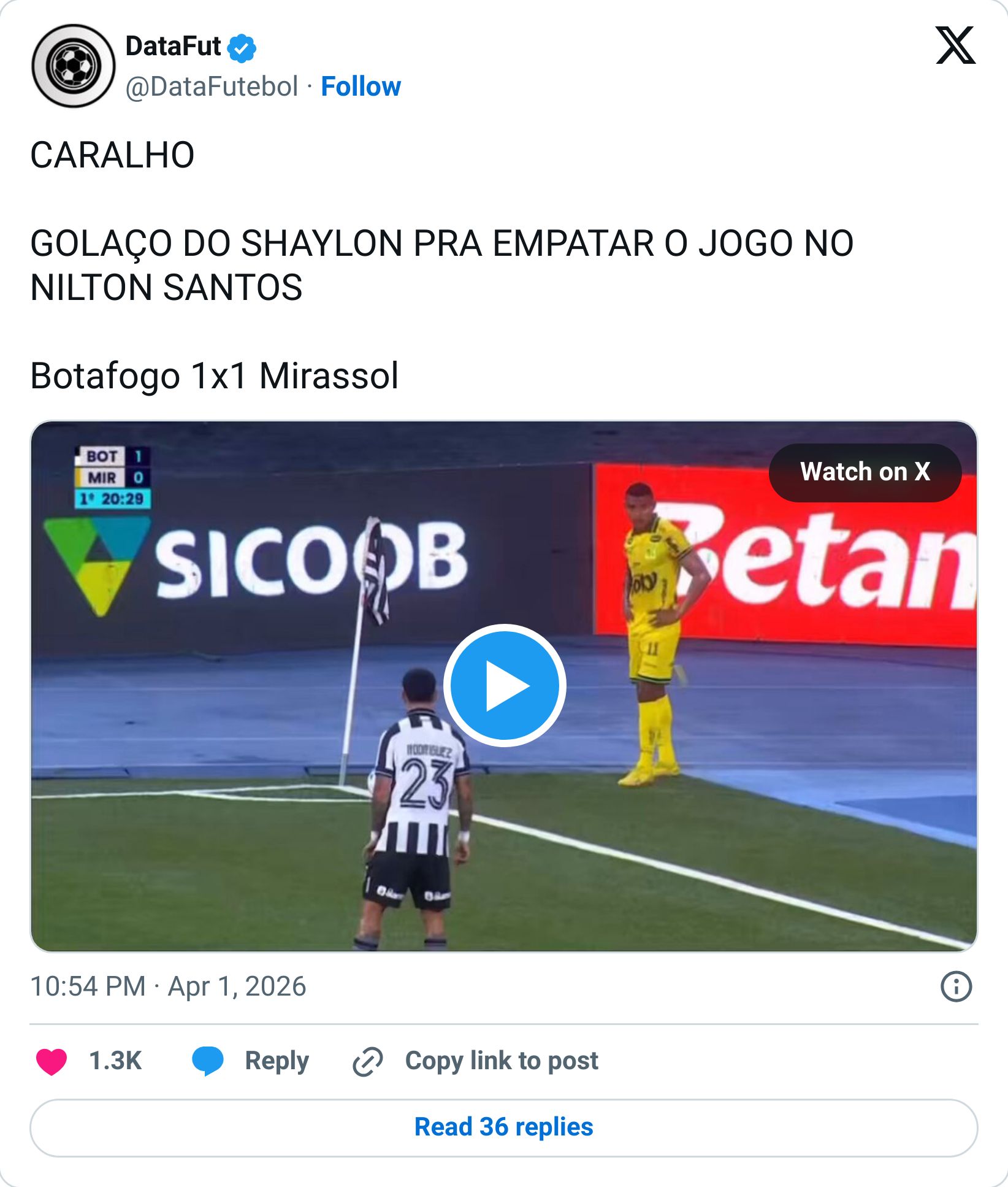 Tweet screenshot