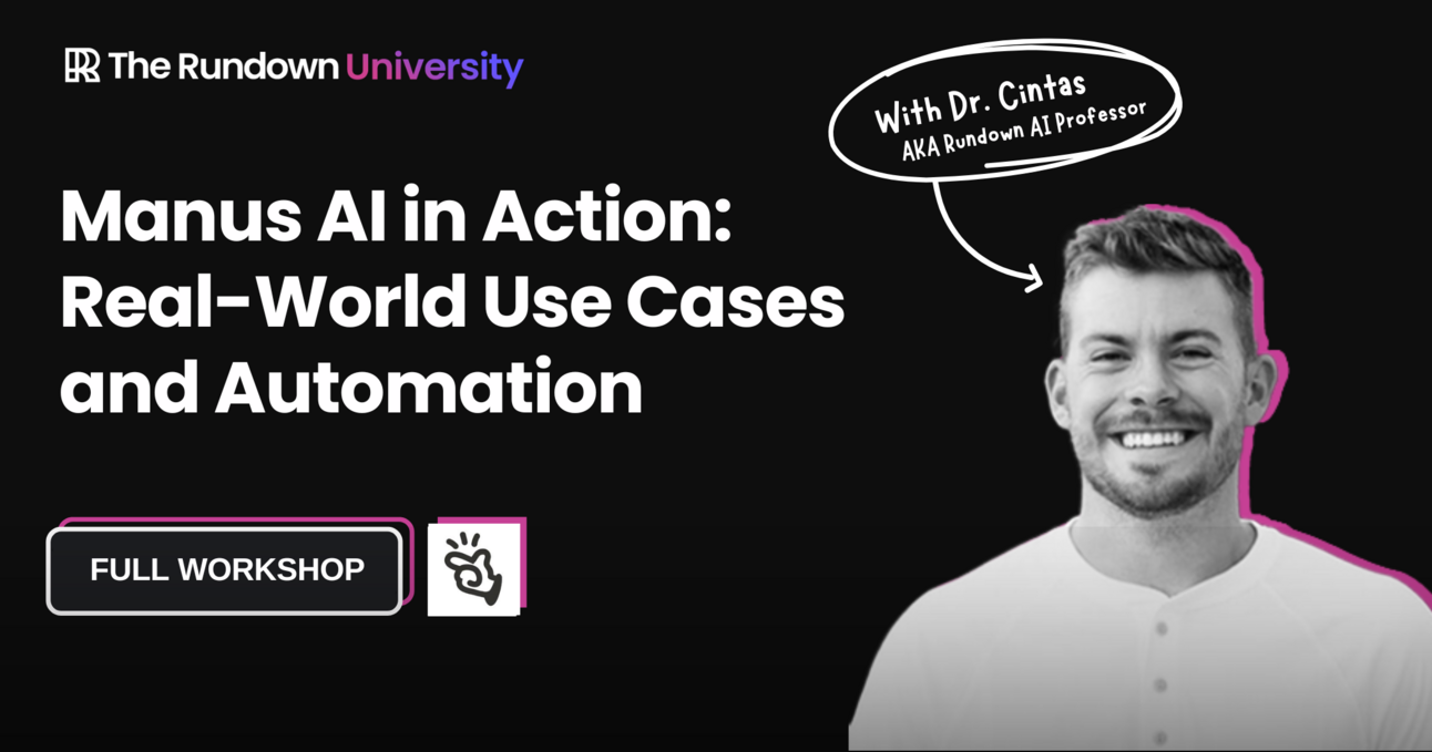 🚀 Manus: First look at autonomous computing [Workshop]