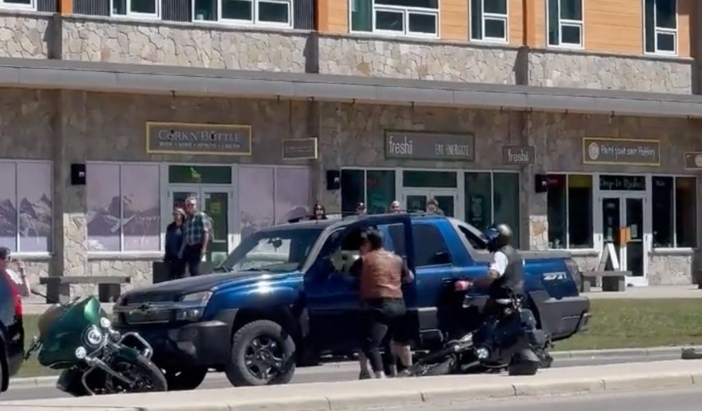Road Rage Confrontation Road Rage Confrontation Involving Pickup Truck, Motorcycles Under ...