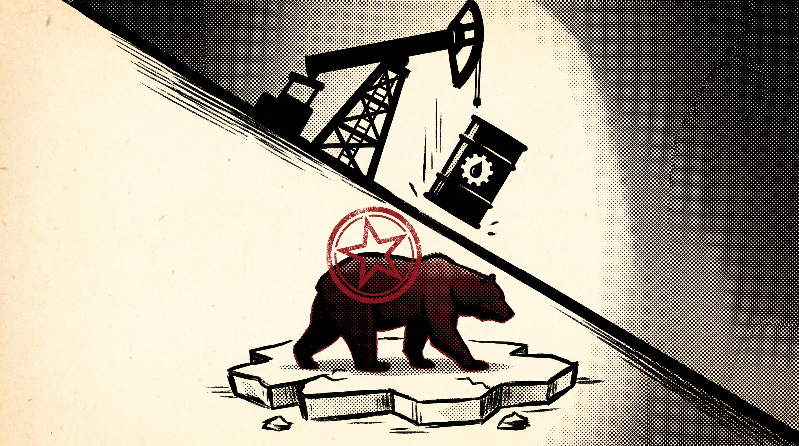 Poster illustration for the issue: The Oil Lobby Asked. The Bears Got Five Years.