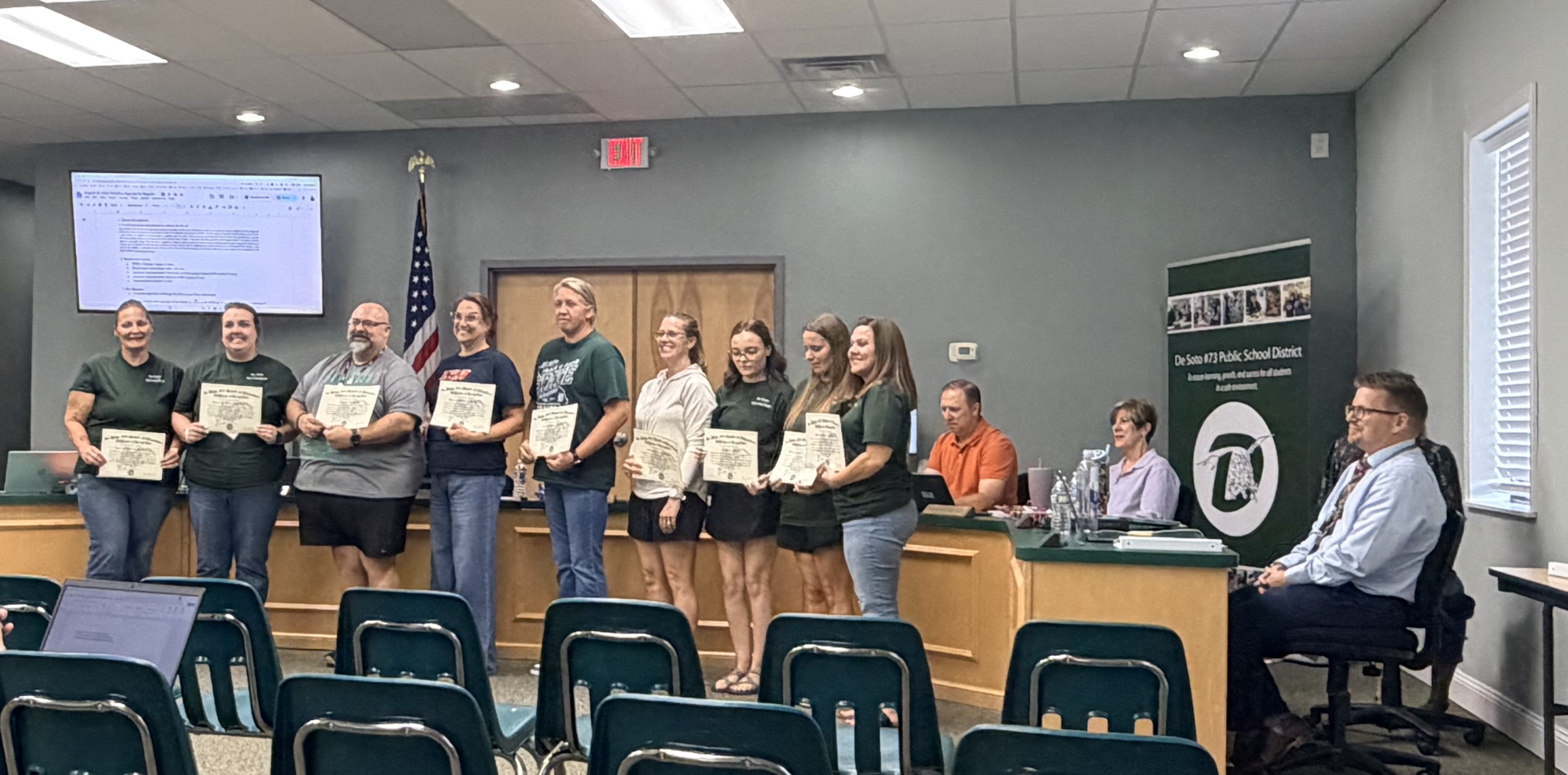 De Soto School Board meeting