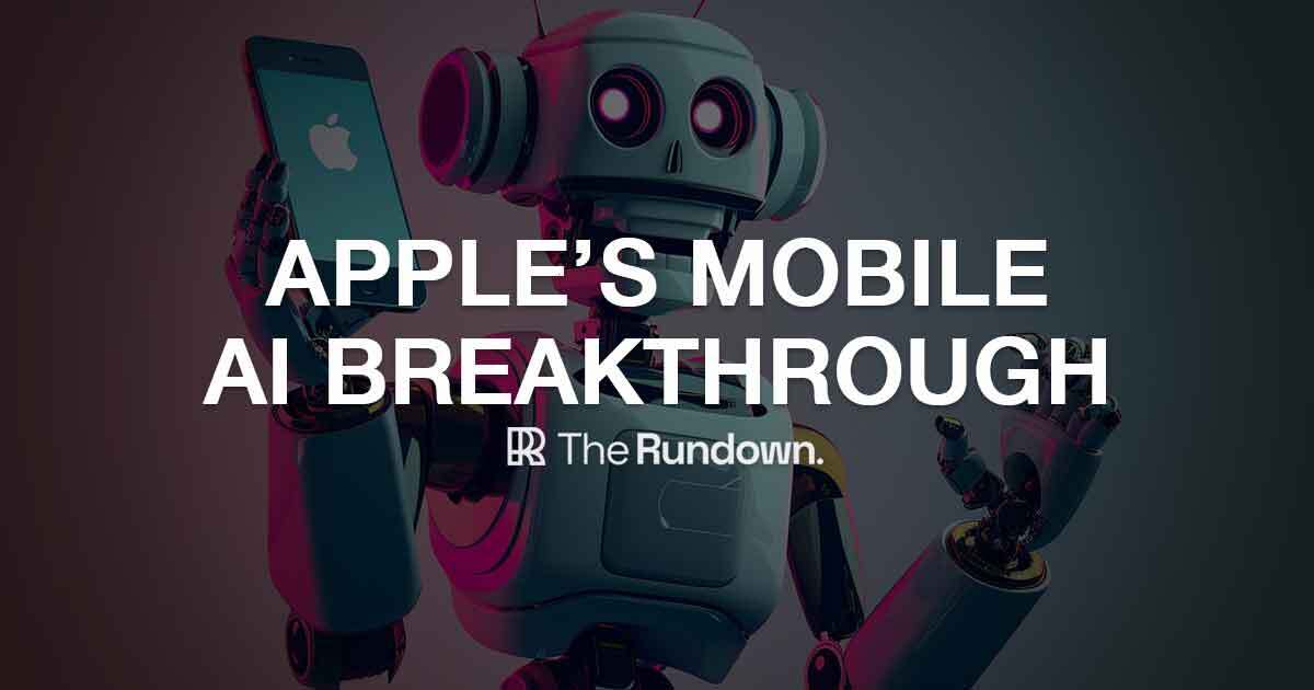 Apple develops mobile AI breakthrough!