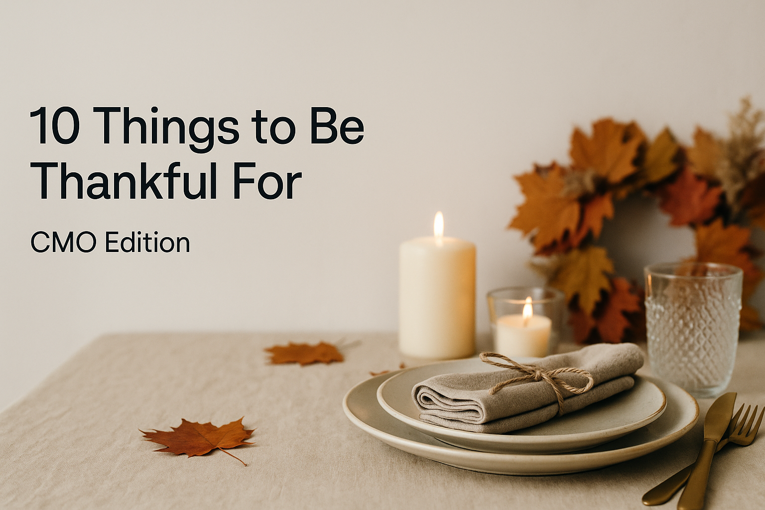 10 Things to Be Thankful For (CMO Edition) 