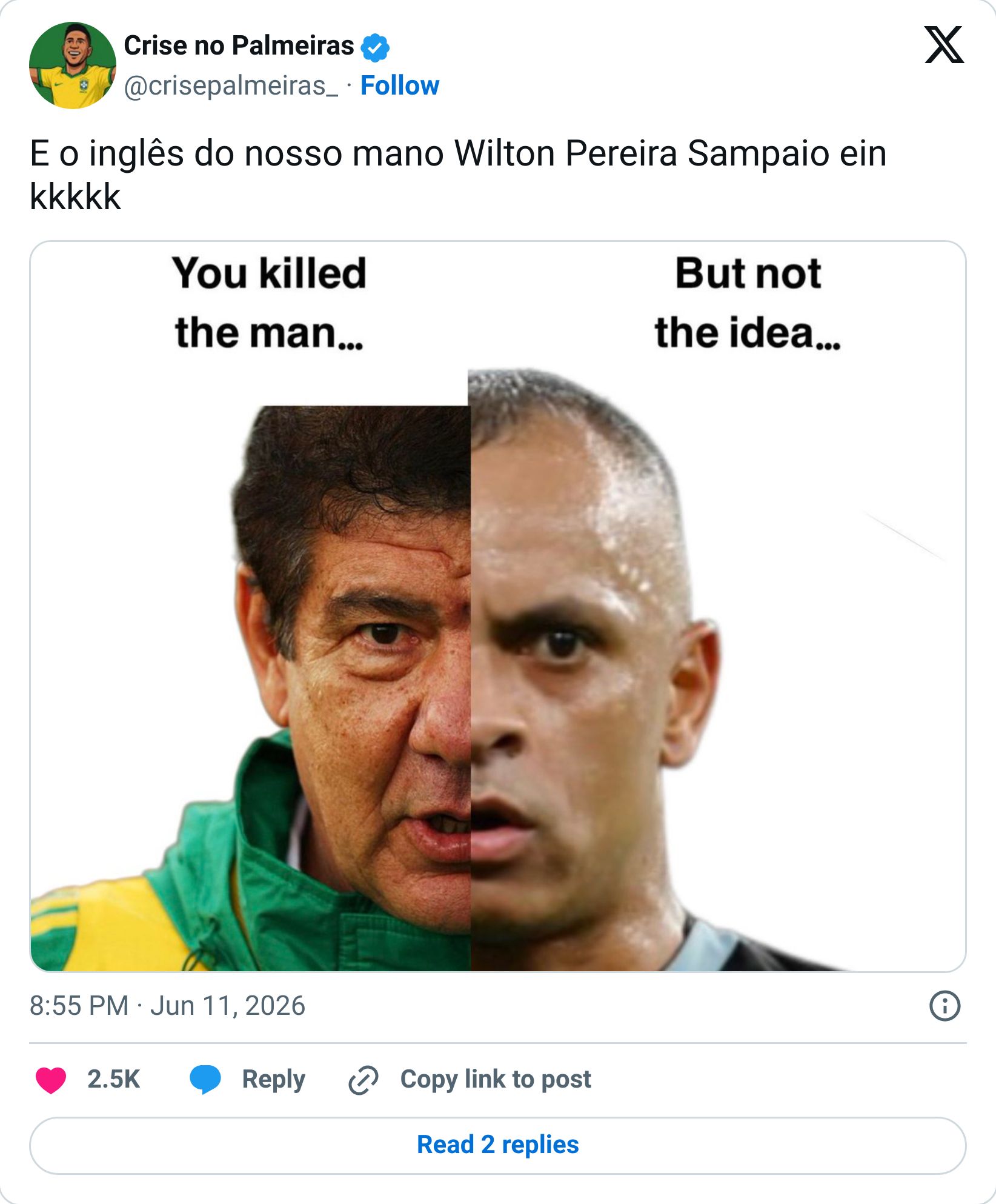 Tweet screenshot