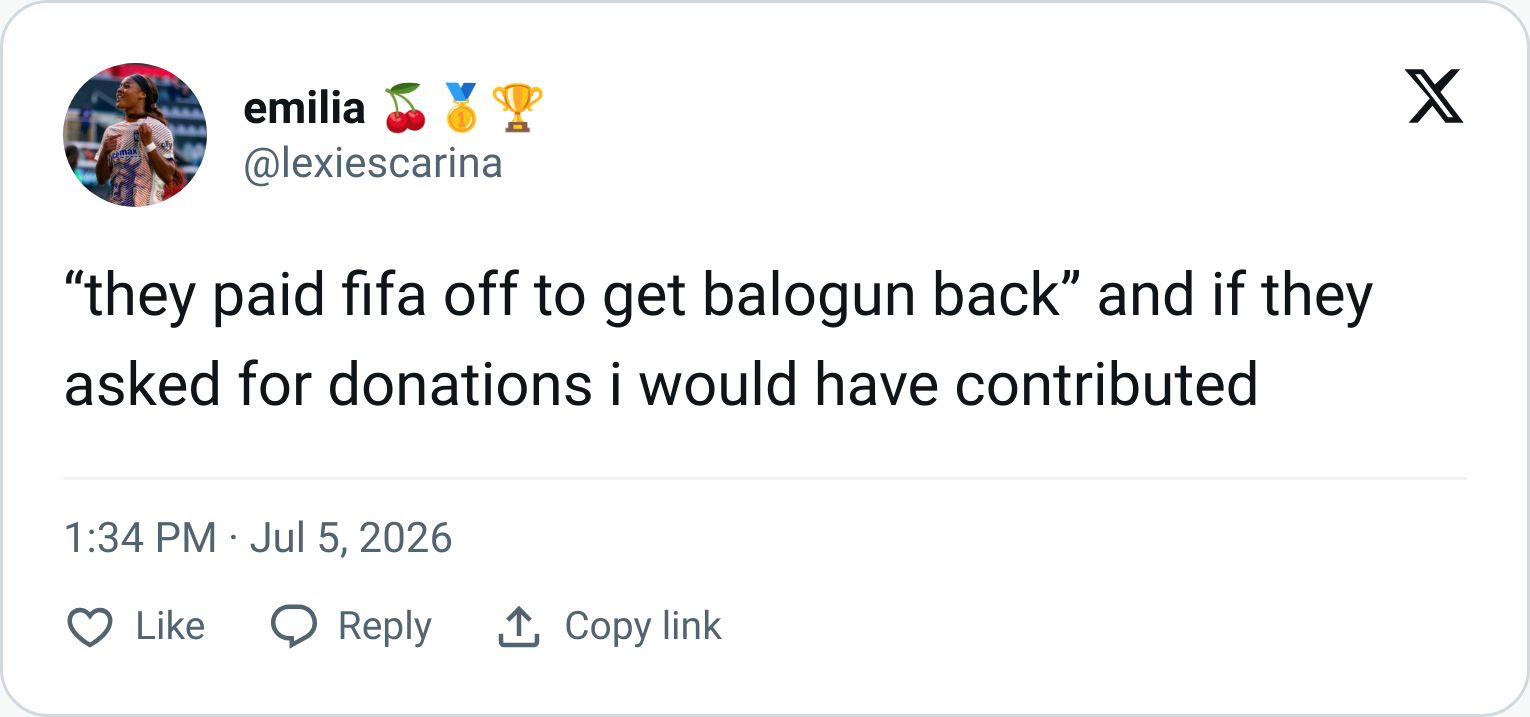 Tweet screenshot