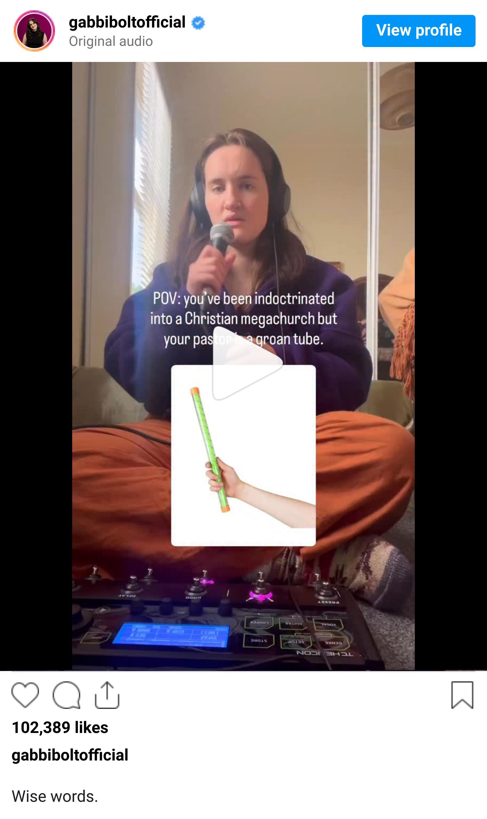 Instagram reel screenshot