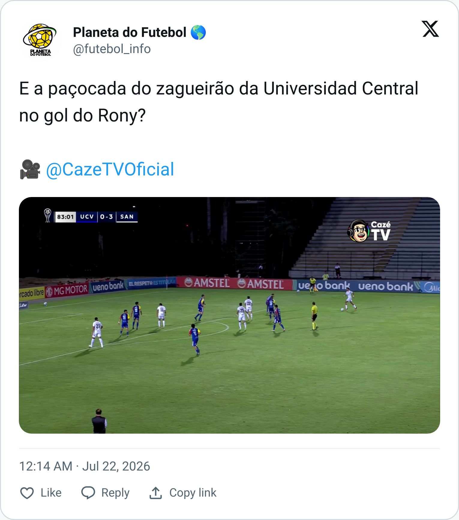 Tweet screenshot