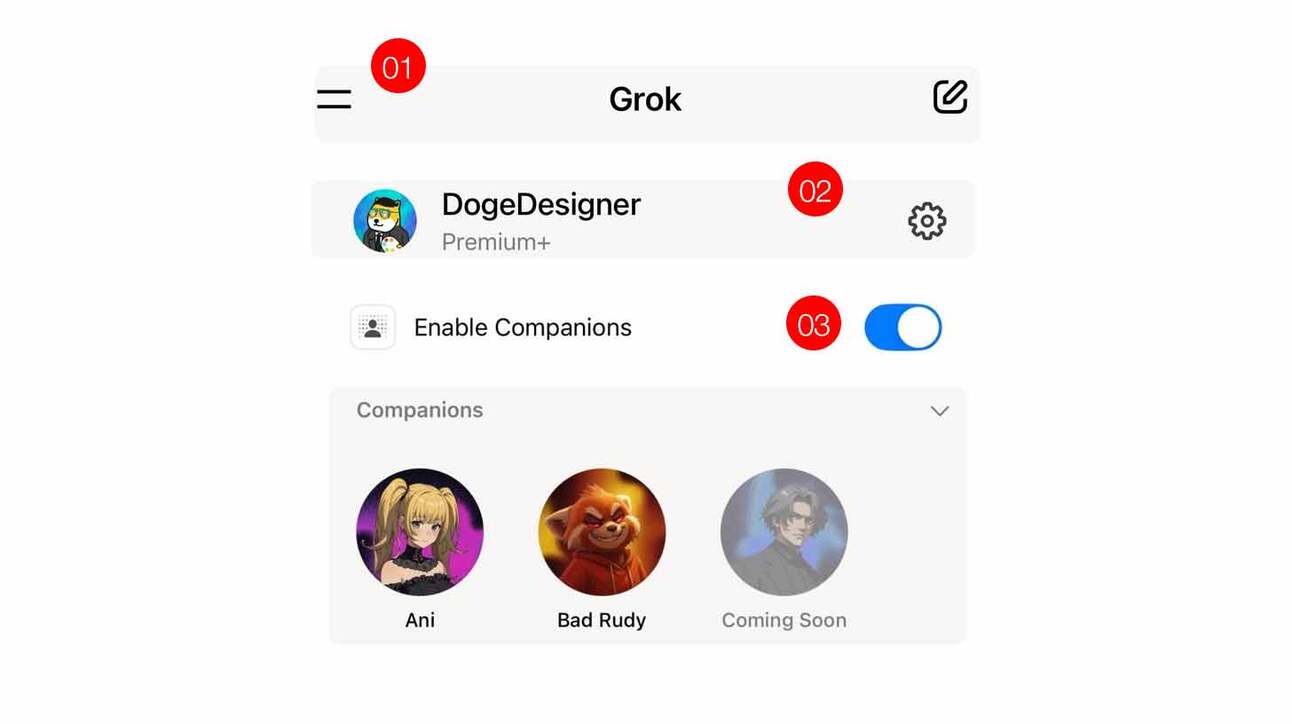 Grok yapay zeka arkadaşlarıyla çılgına dönüyor