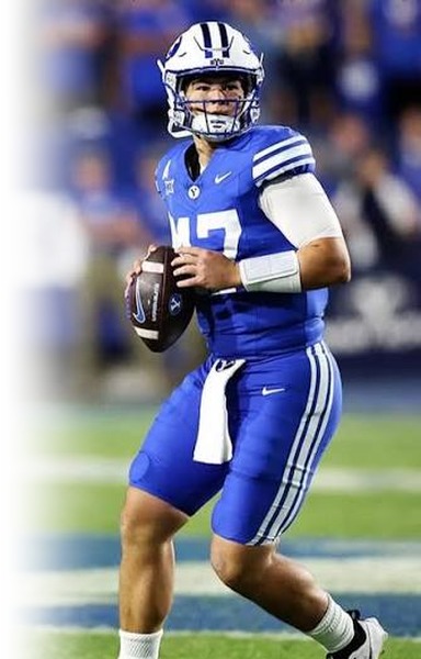 BYU quarterback in the pocket