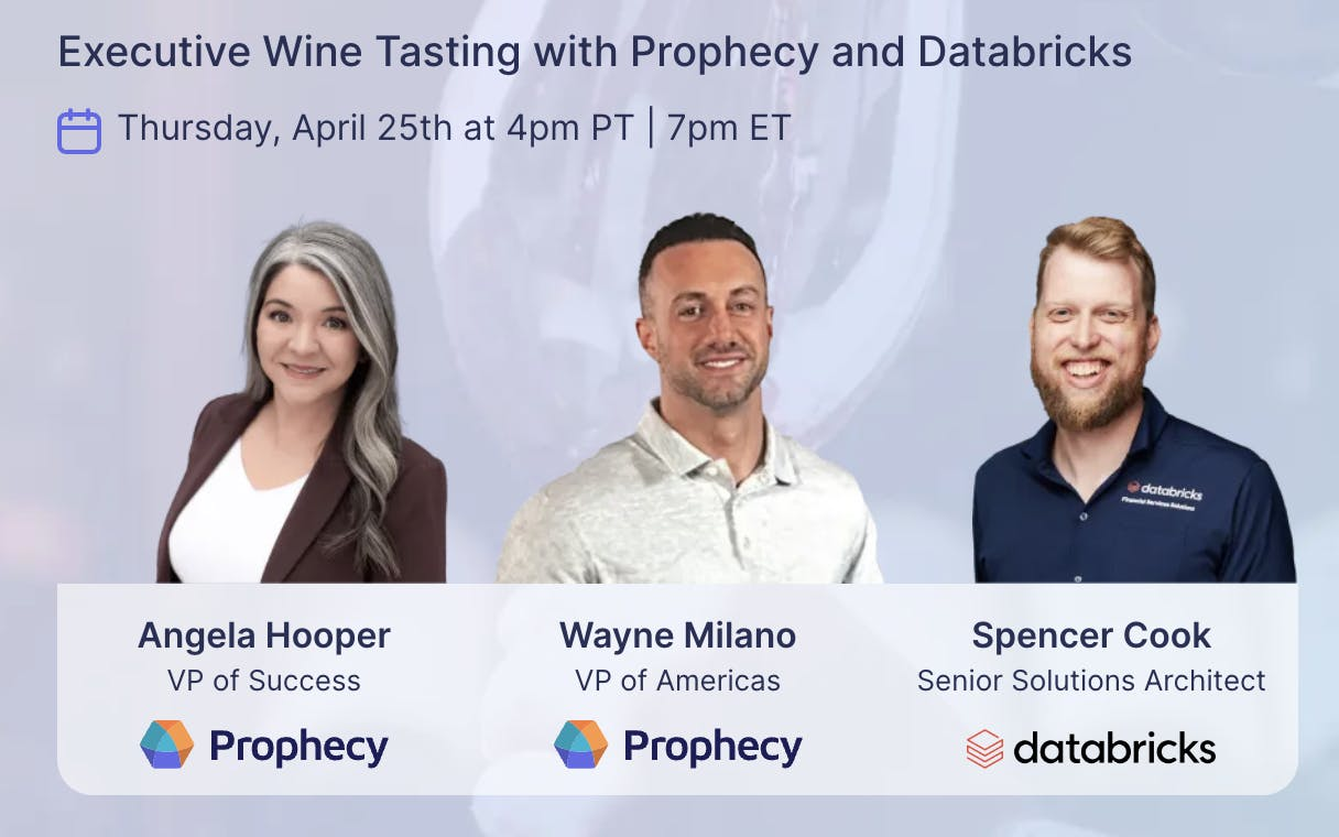 Low-code Data Transformation over Libations -- Register to get your wine and cheese kit