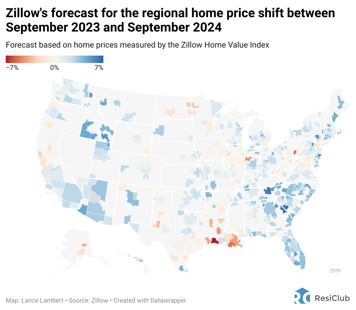 Zillow vs. Moody's Updated regional home price forecasts