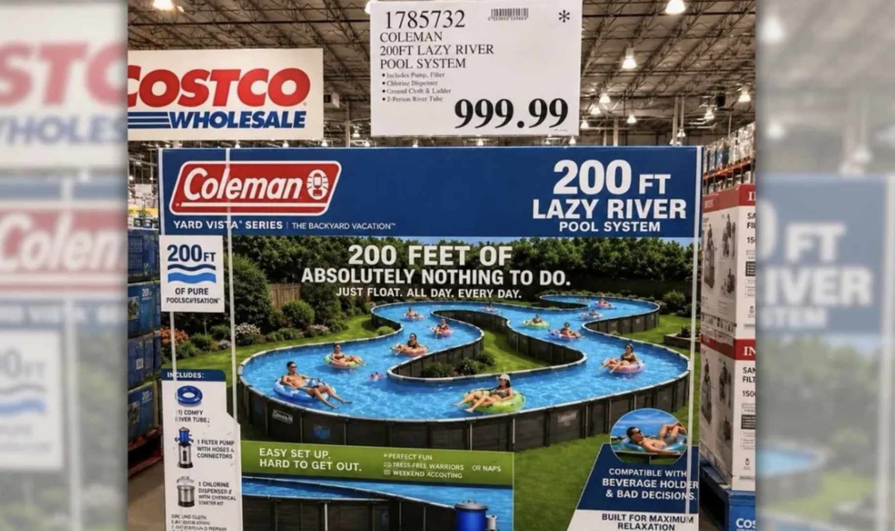 A too-good-to-be-true 200-foot backyard lazy river ‘for sale at Costco’ that only exists inside an AI image
