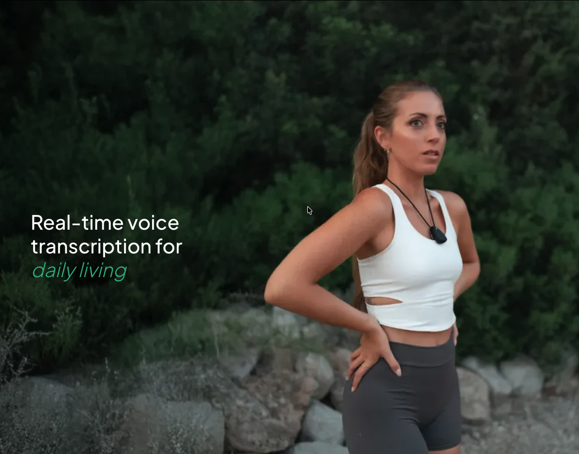 ABOVE Wearable AI Necklace — worn outdoors, real-life setting