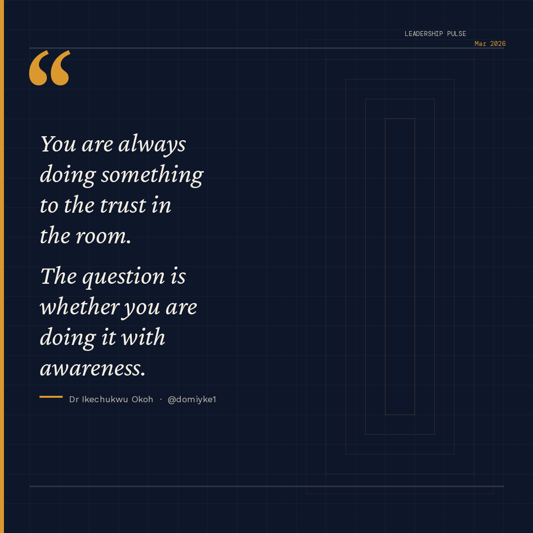 You are always doing something to the trust in the room - Dr Ikechukwu Okoh
