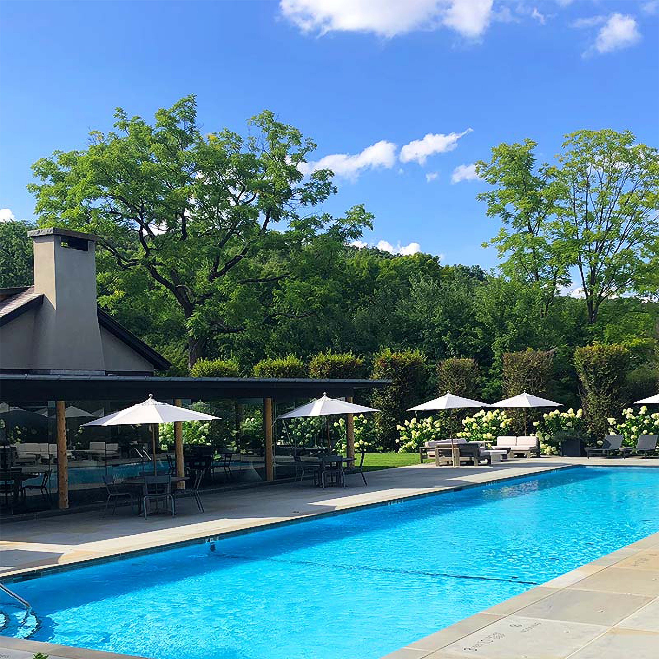 Outdoor swimming pool at Valley Rock Inn
