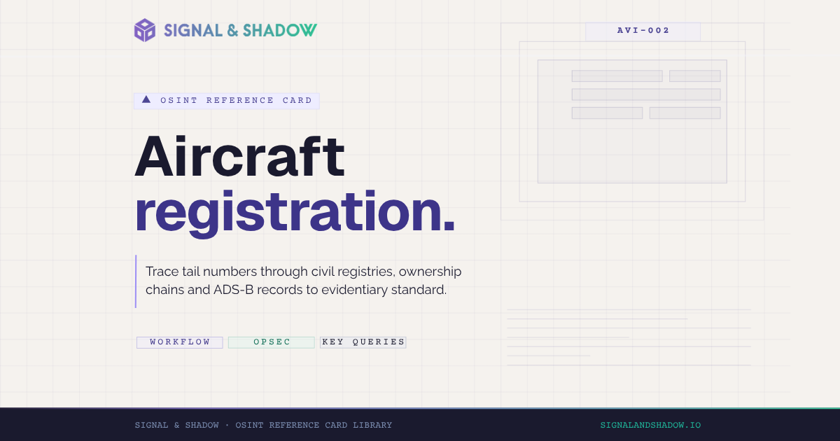 AVI-002 Aircraft registration and ownership databases thumbnail