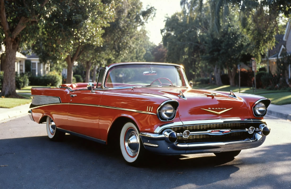 1957 Chevrolet Bel Air Convertible in Matador Red
