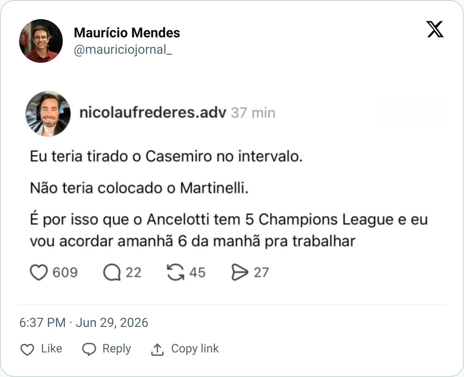 Tweet screenshot