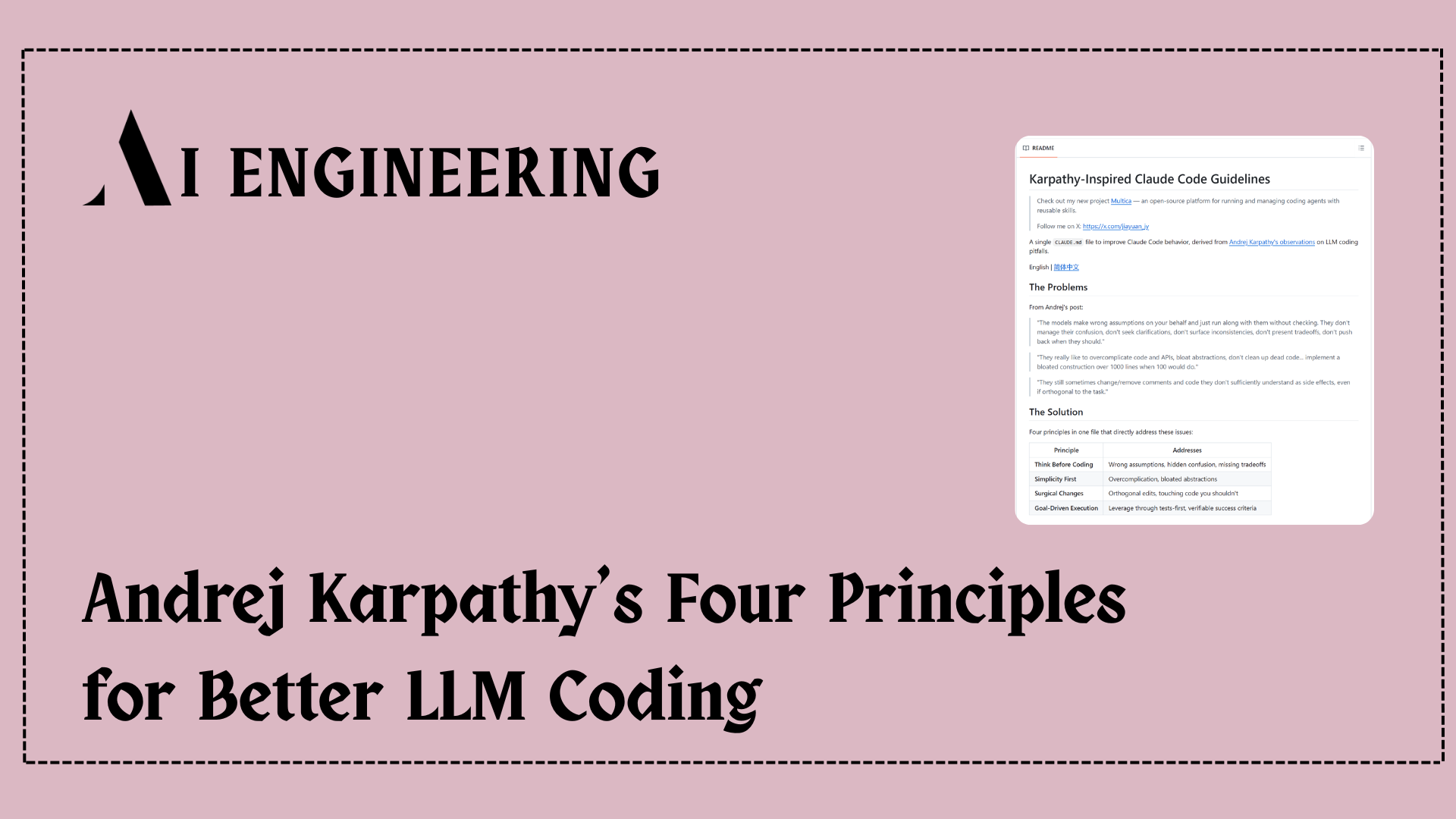 Andrej Karpathy's Four Principles for Better LLM Coding