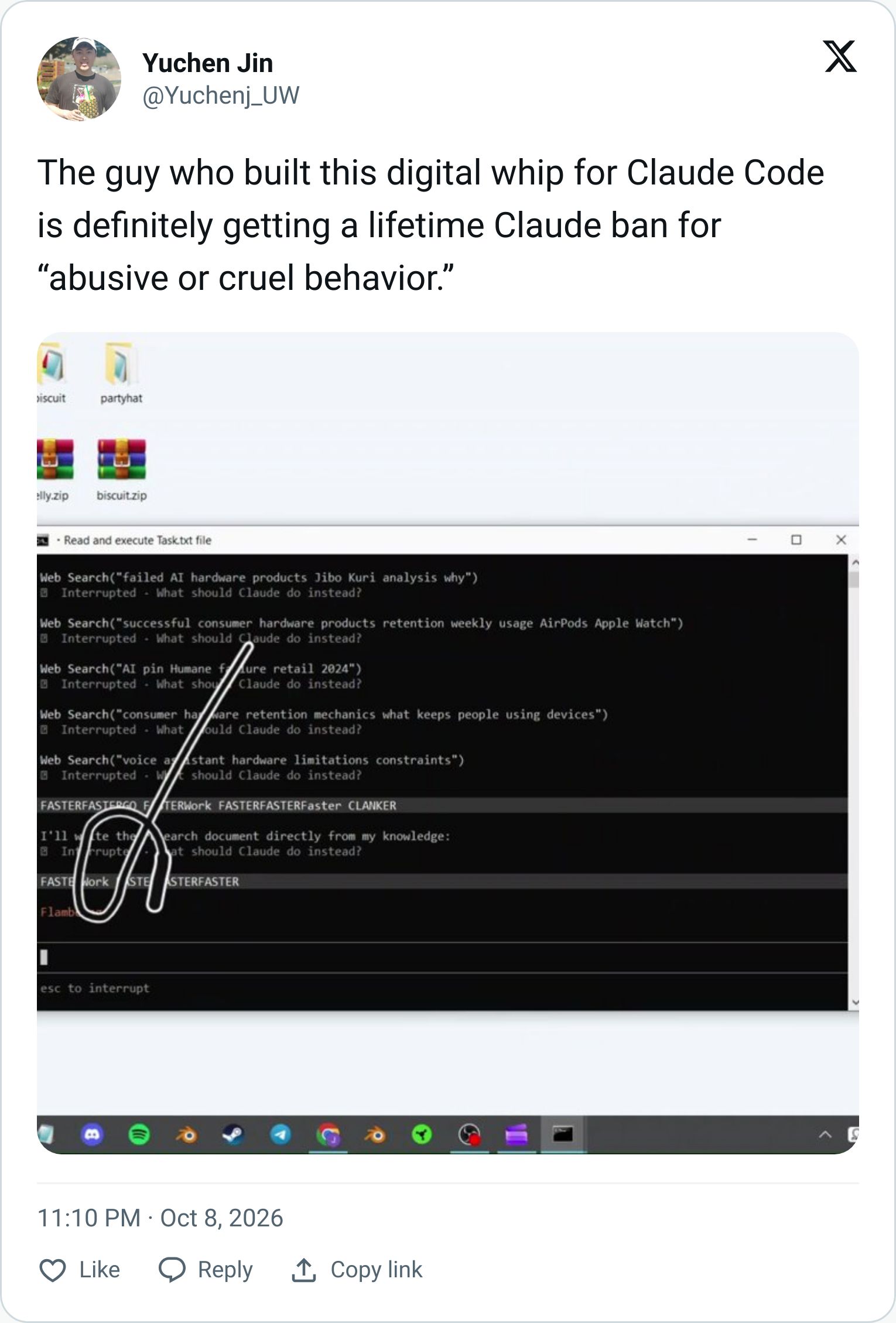 Tweet screenshot