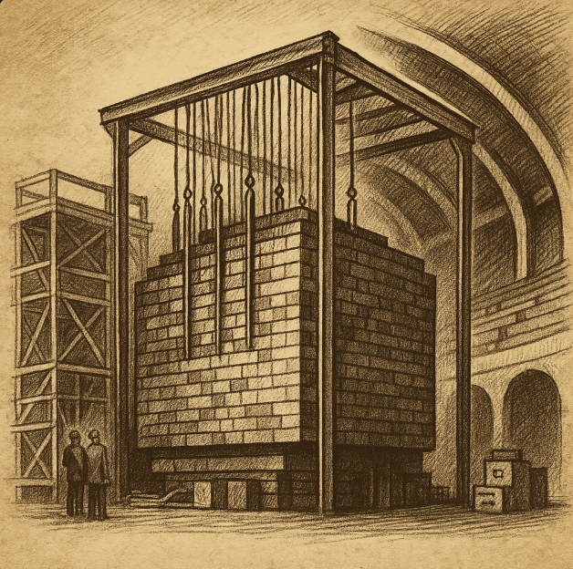 Chicago Pile-1 nuclear reactor experiment under the University of Chicago stadium