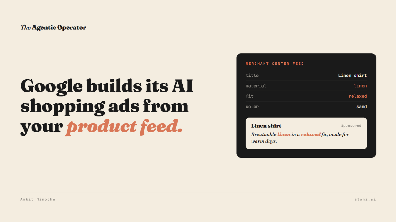 Google builds its AI shopping ads from your product feed