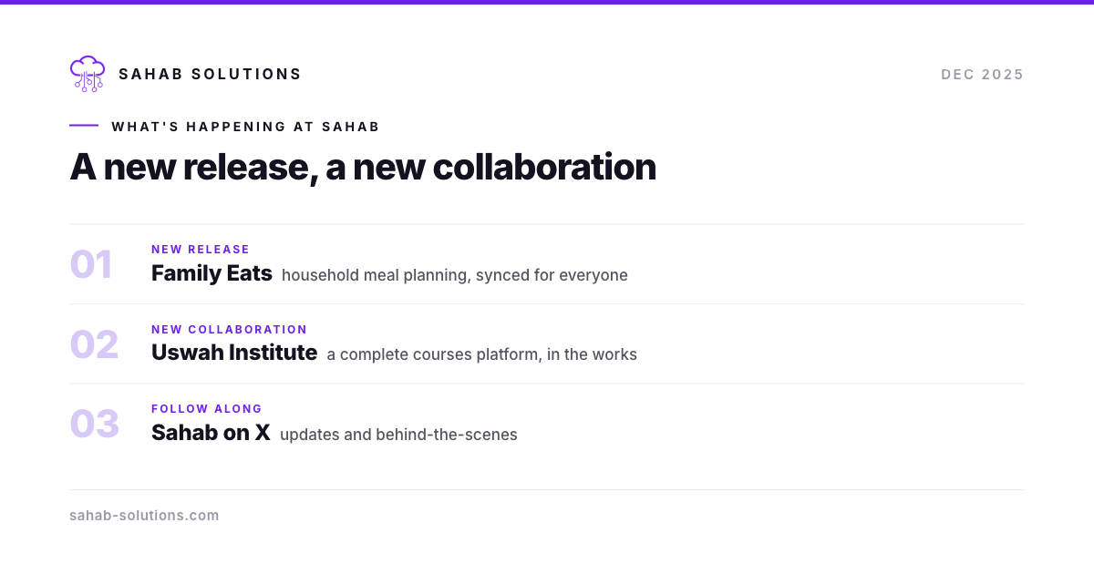 New Release, New Collaborations, and What’s Happening at Sahab
