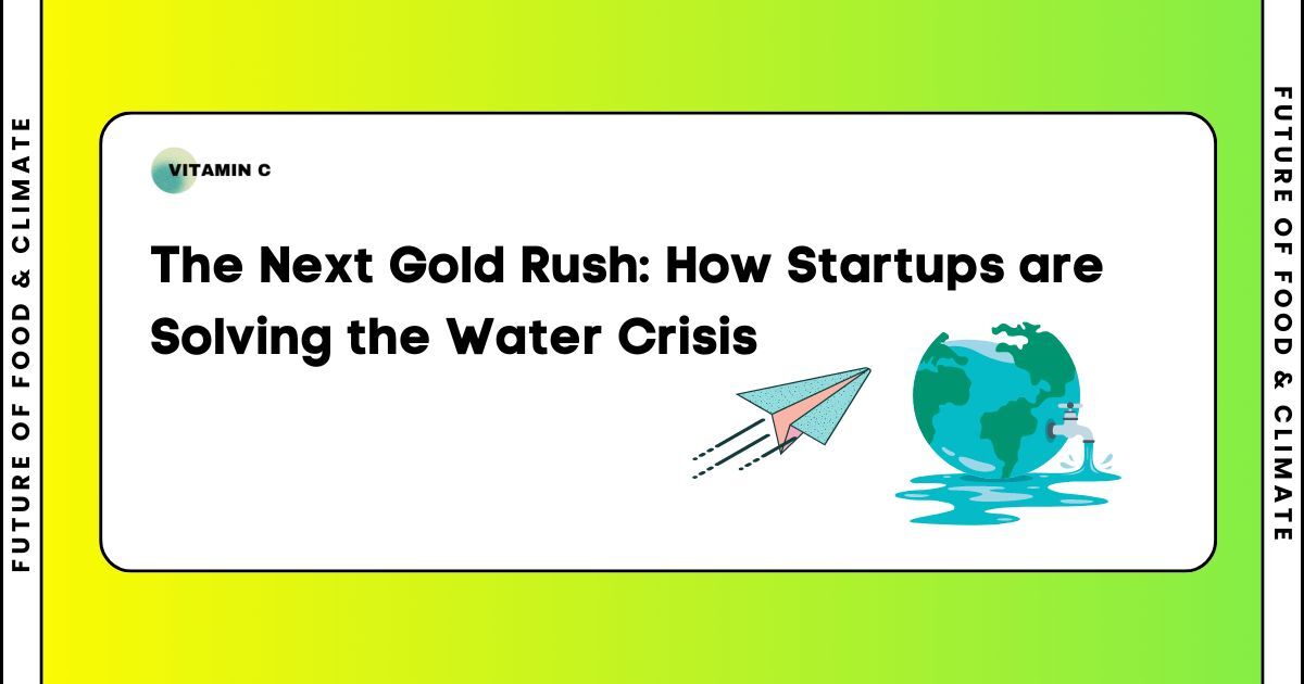The Next Gold Rush: How Startups are Solving the Water Crisis 💧💡