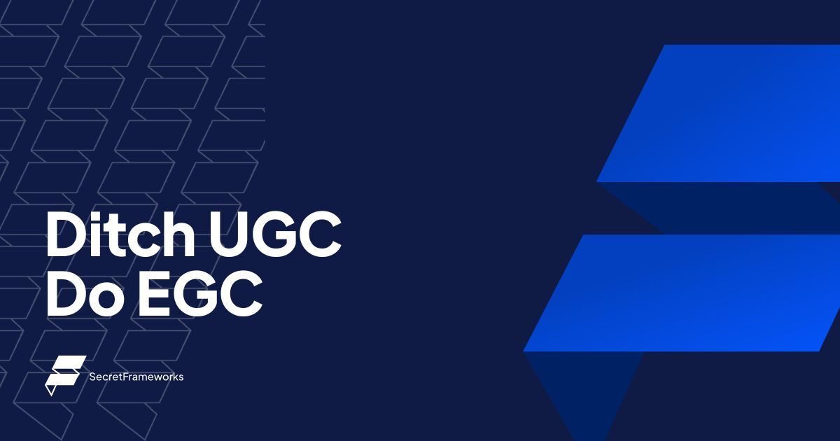 Ditch UGC, do EGC