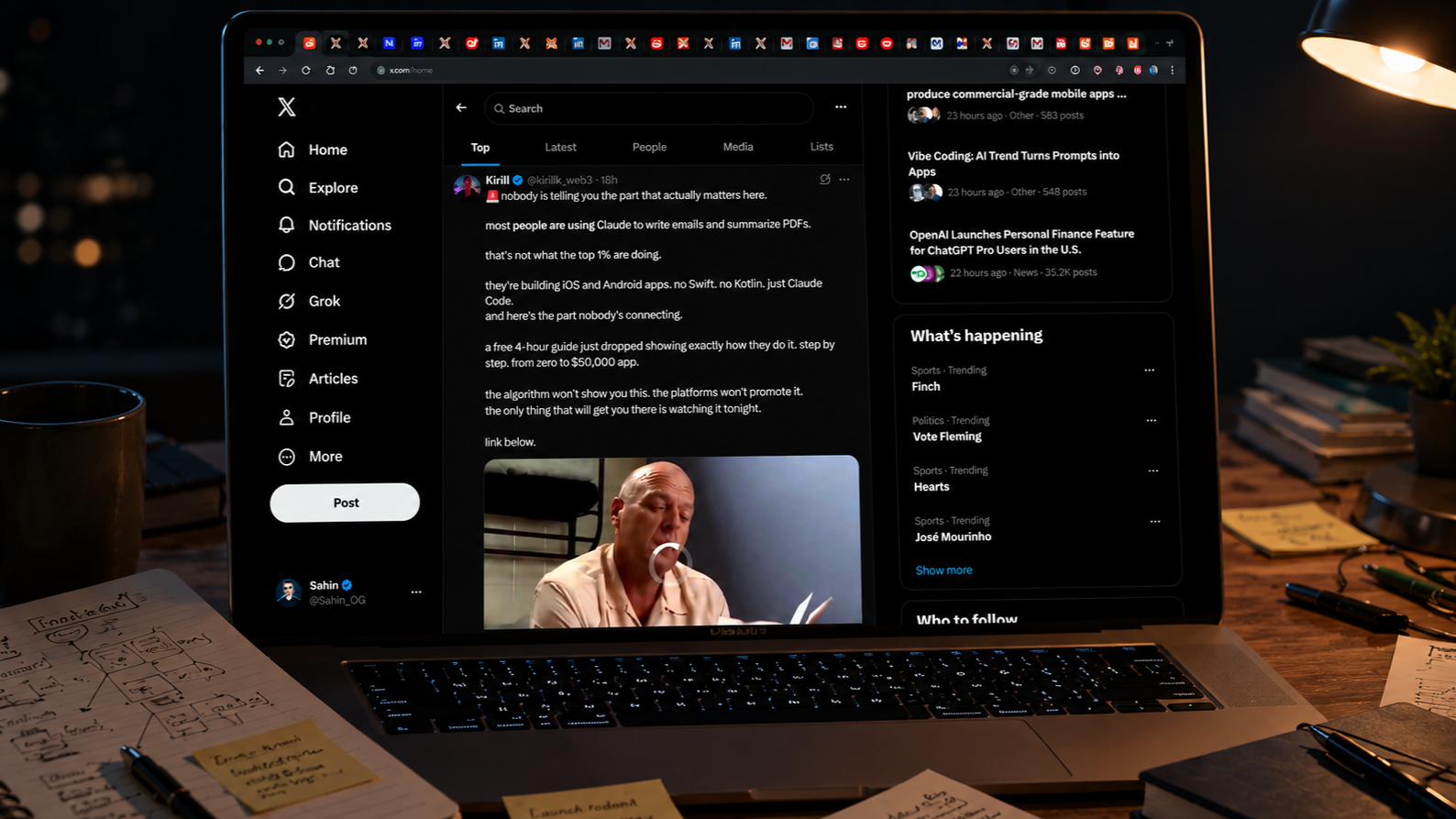 Multiple tabs open while browsing X and other sites