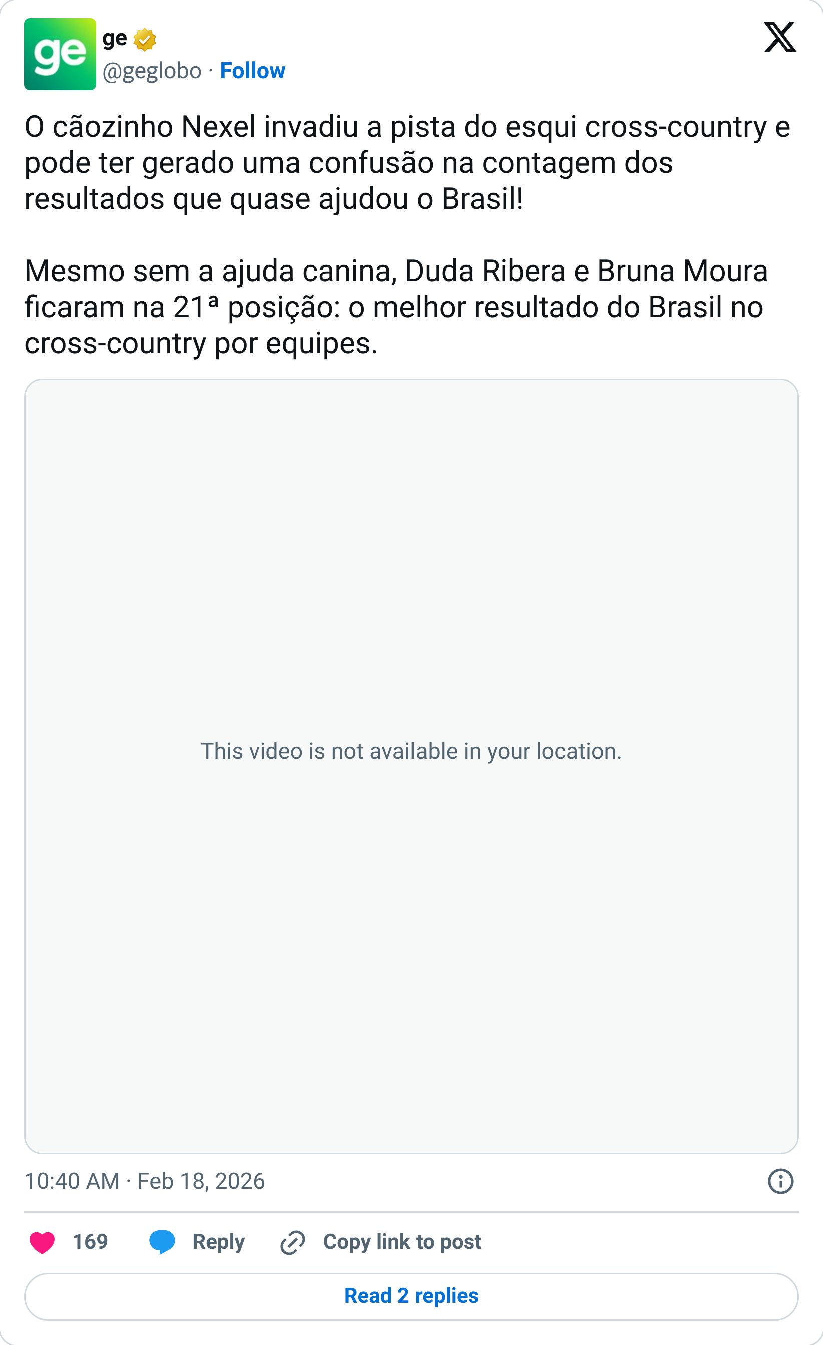 Tweet screenshot