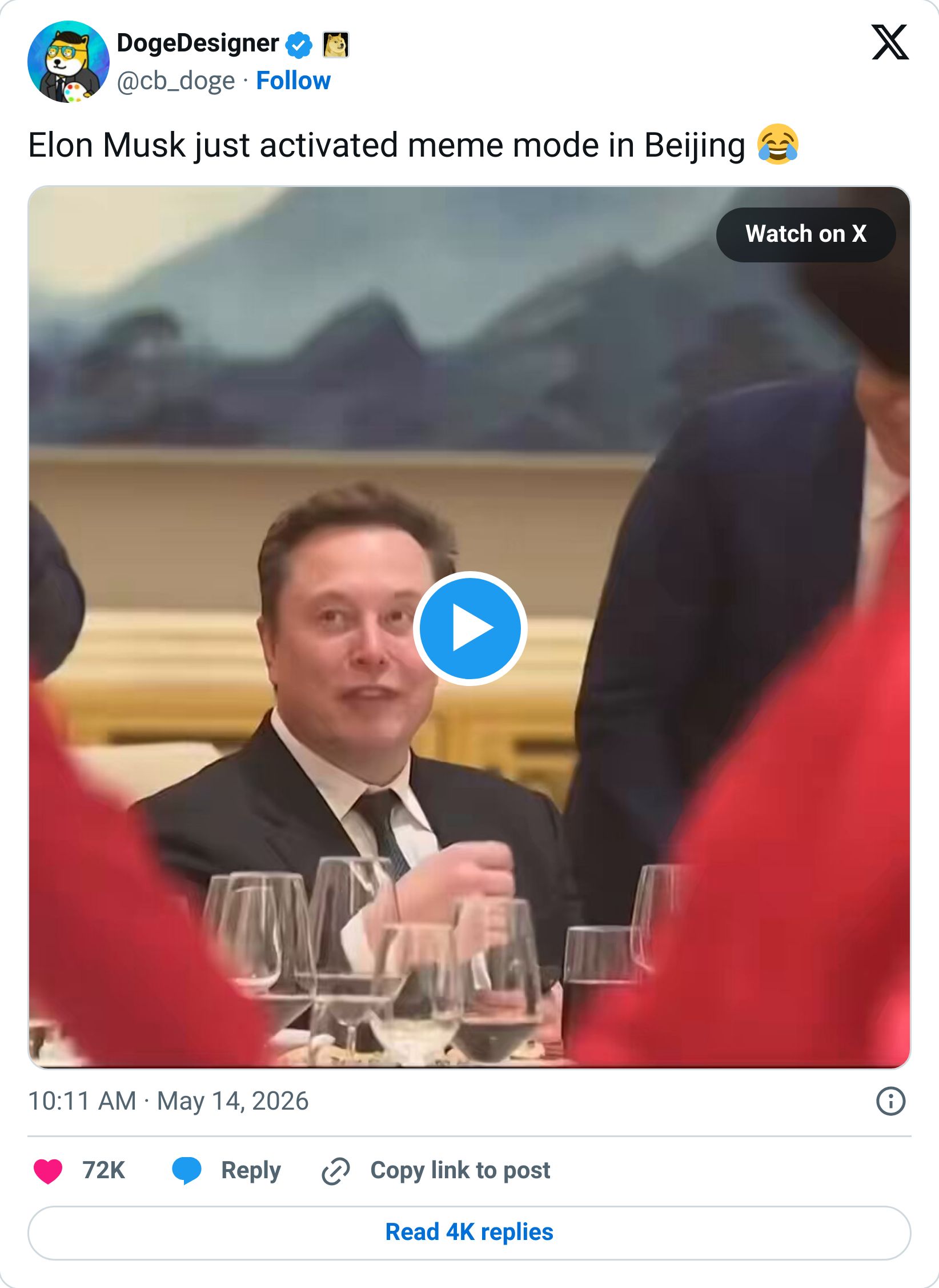 Tweet screenshot