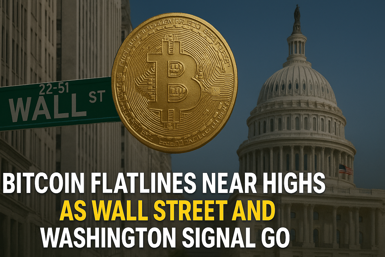 Bitcoin Flatlines Near Highs as Wall Street and Washington Signal Go