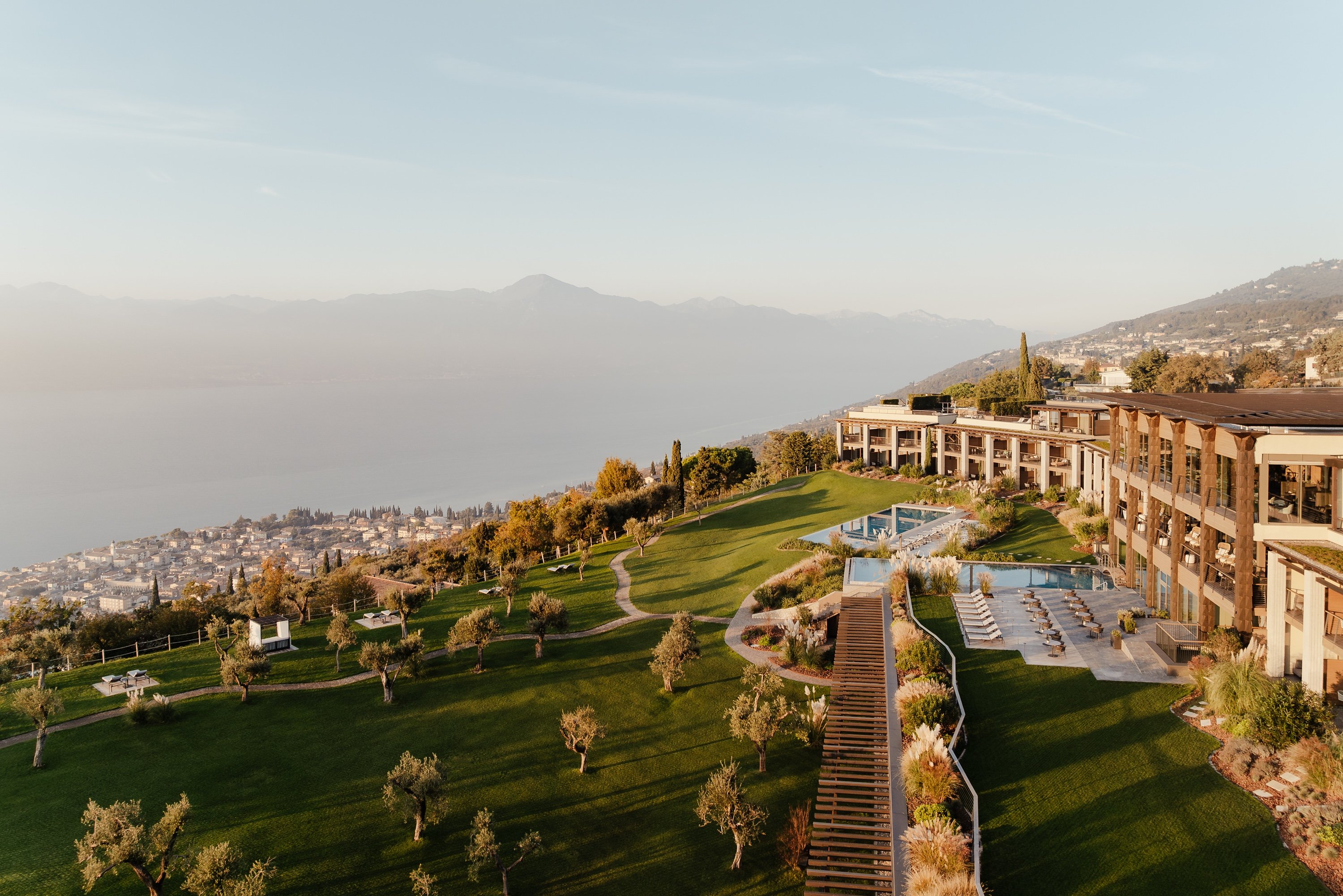 Cape of Senses grounds with panoramic lake views