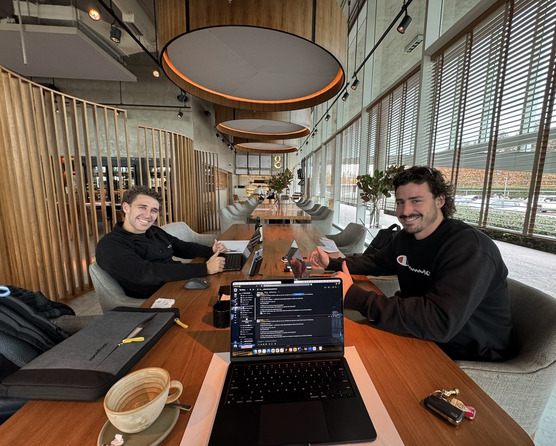 cowork en café garcía nordelta con pato, nico y agus