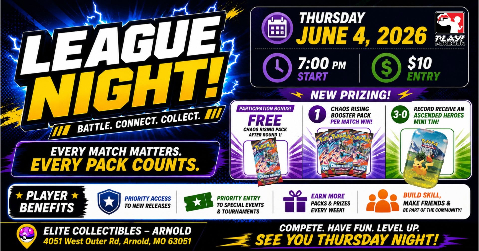 Pokemon Trading Card League Night July 30