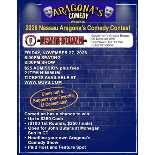 Aragona’s Nassau Comedy Contest : official promotional image