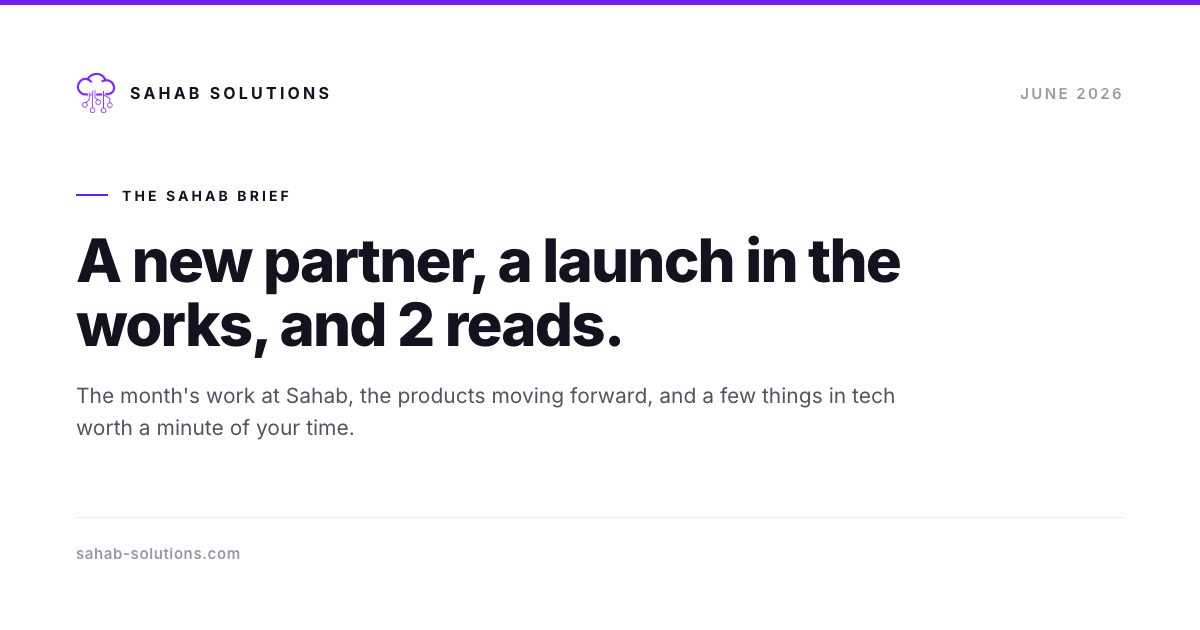 A new partner, a launch in the works, and 2 reads 