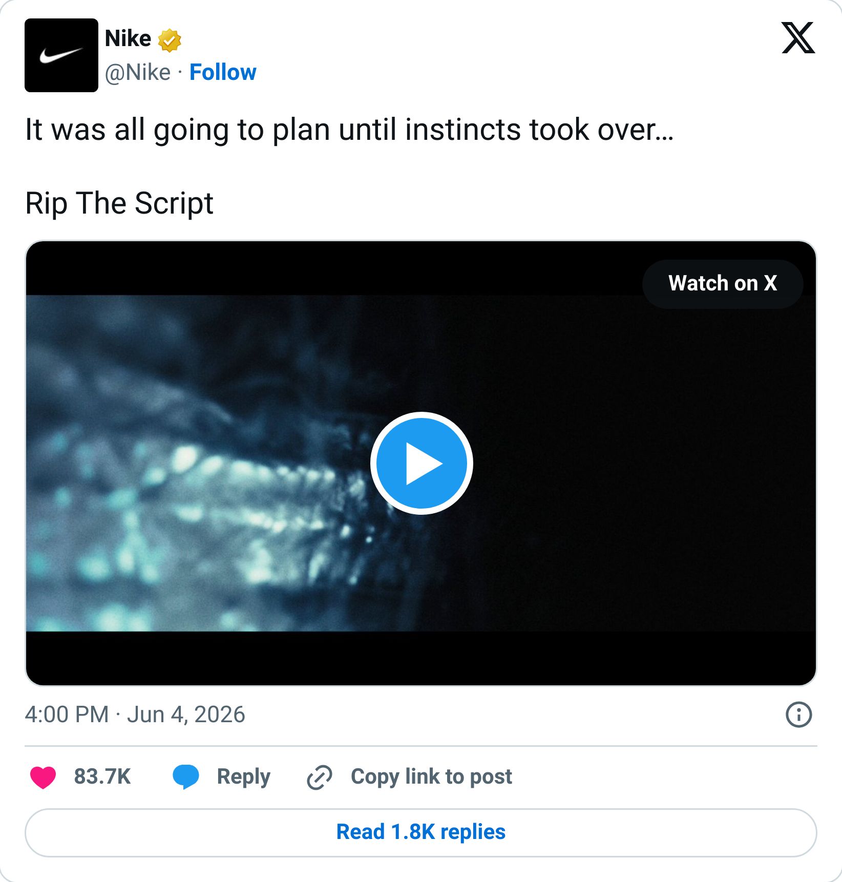 Tweet screenshot